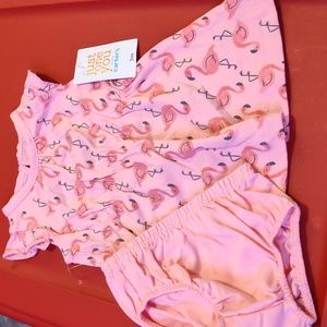 NWT baby flamingo dress